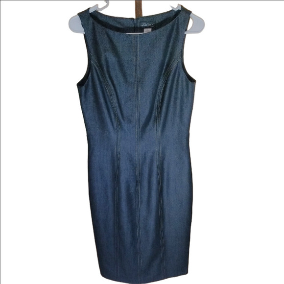 Cache Gray Sleeveless Scoop Neck Sheath Midi Dress - Picture 2 of 4